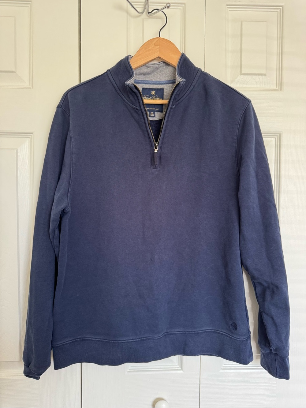 Brooks Brothers Navy Half-Zip Sweater size medium